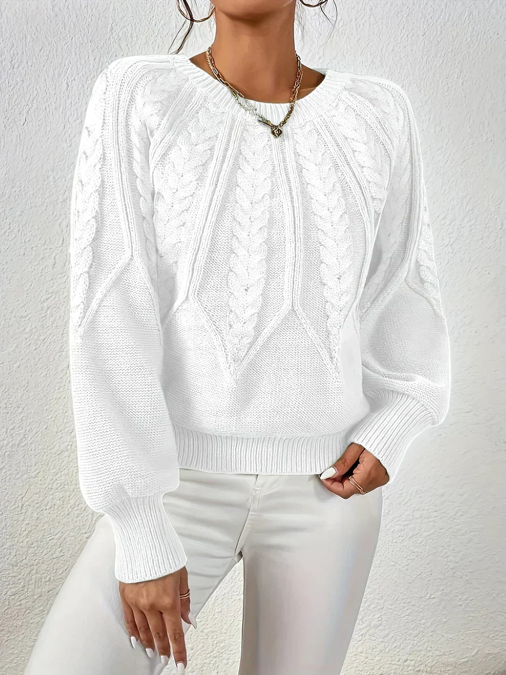 Winifred – Elegant Cable-Knit Jumper