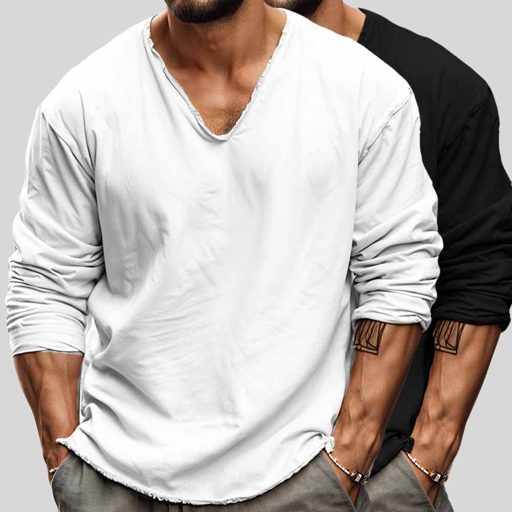 Rex - Men's Long Sleeve V-Neck T-Shirt