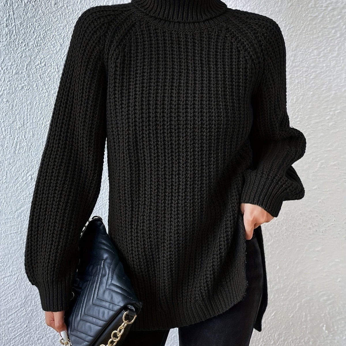 Jasmine – Elegant High Neck Jumper