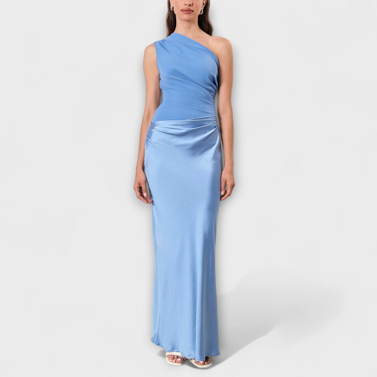 Beatrice – One-Shoulder Pleated Maxi Dress
