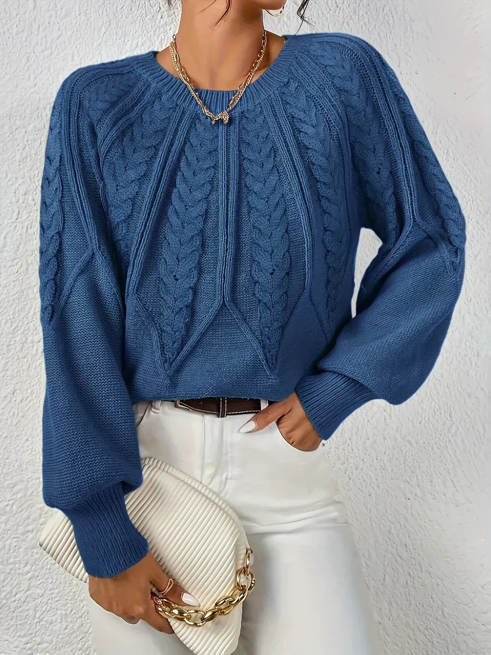 Winifred – Elegant Cable-Knit Jumper