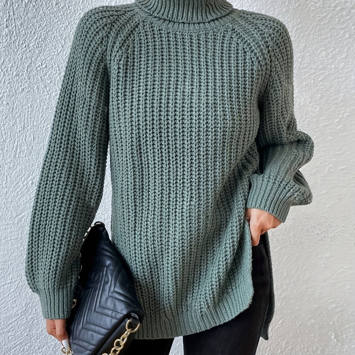 Jasmine – Elegant High Neck Jumper