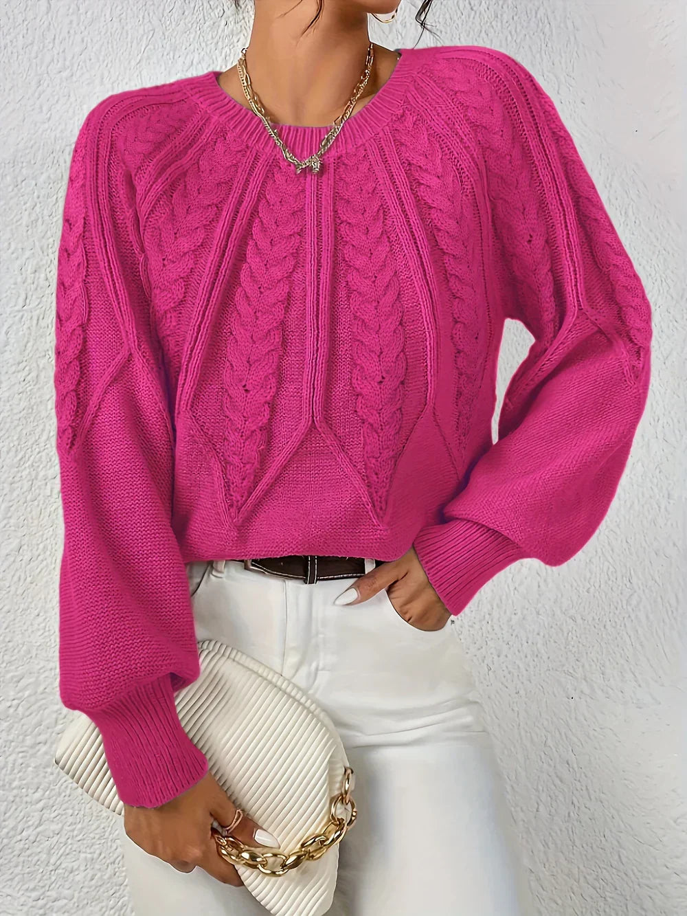 Winifred – Elegant Cable-Knit Jumper