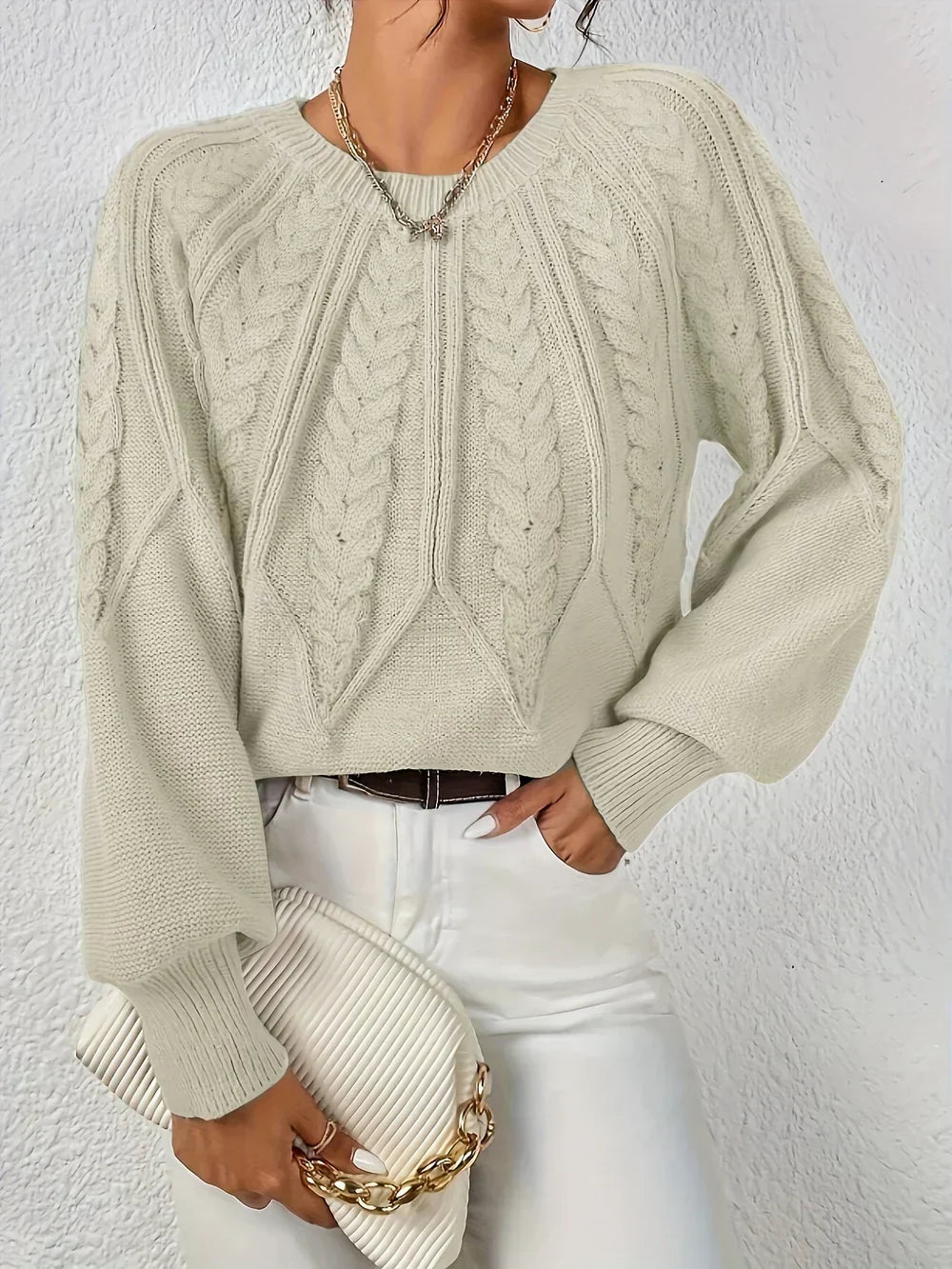 Winifred – Elegant Cable-Knit Jumper