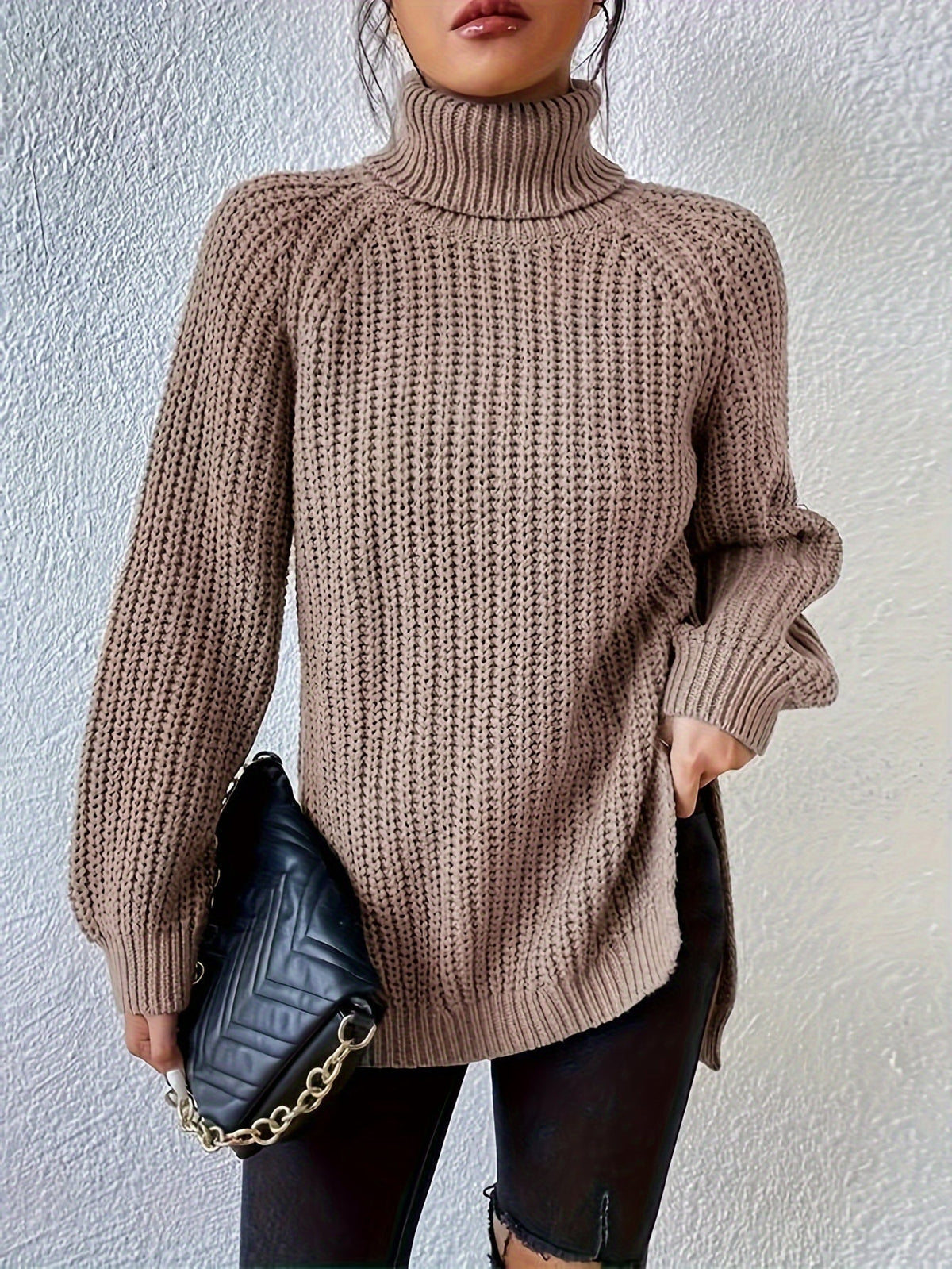 Jasmine – Elegant High Neck Jumper