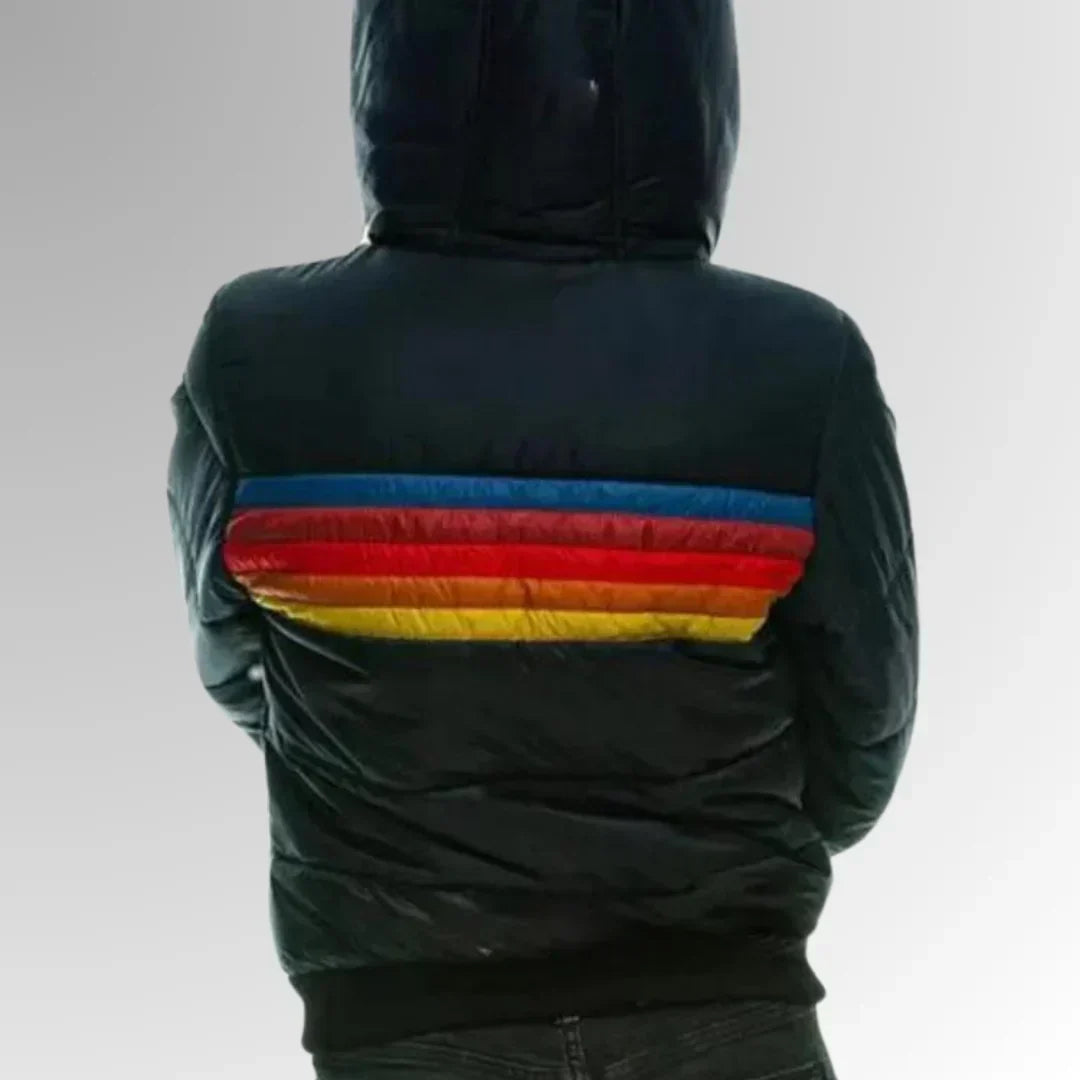 Léonie – Retro Striped Quilted Jacket