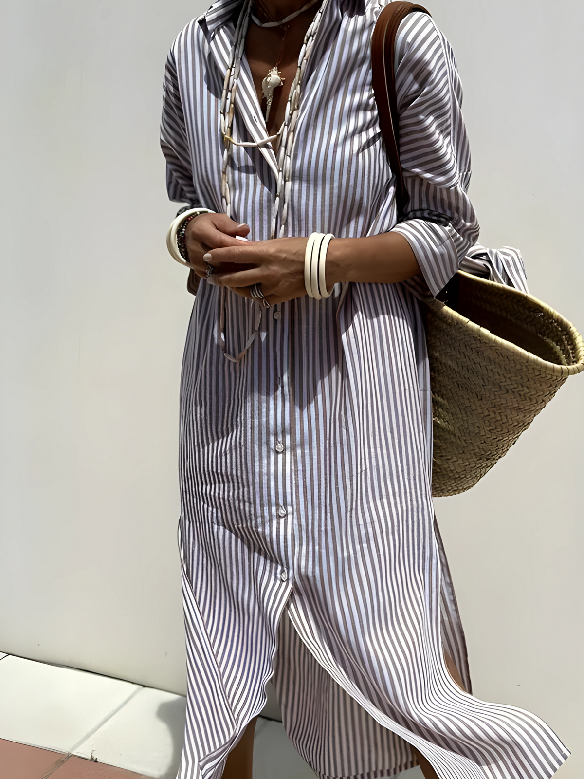 Sophie |  Elegant Striped Dress