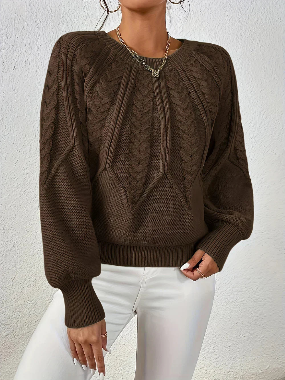 Winifred – Elegant Cable-Knit Jumper