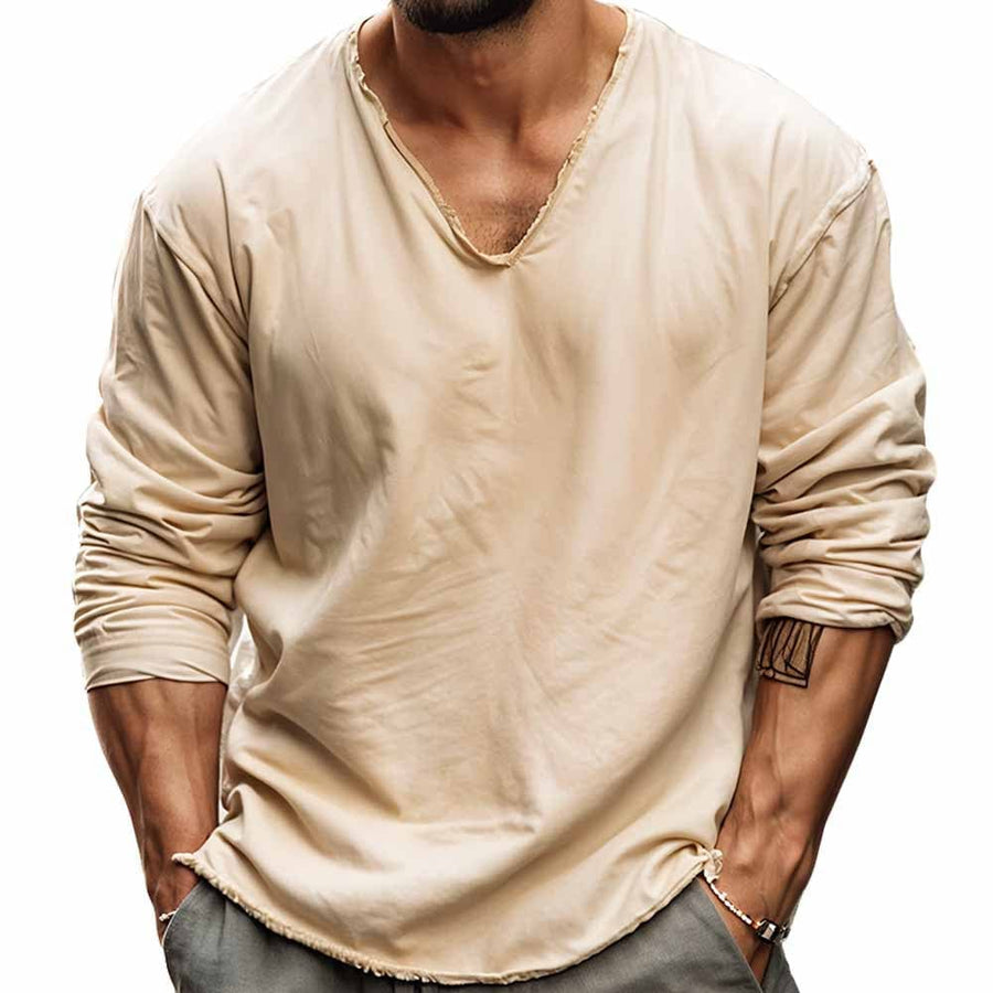 Rex - Men's Long Sleeve V-Neck T-Shirt