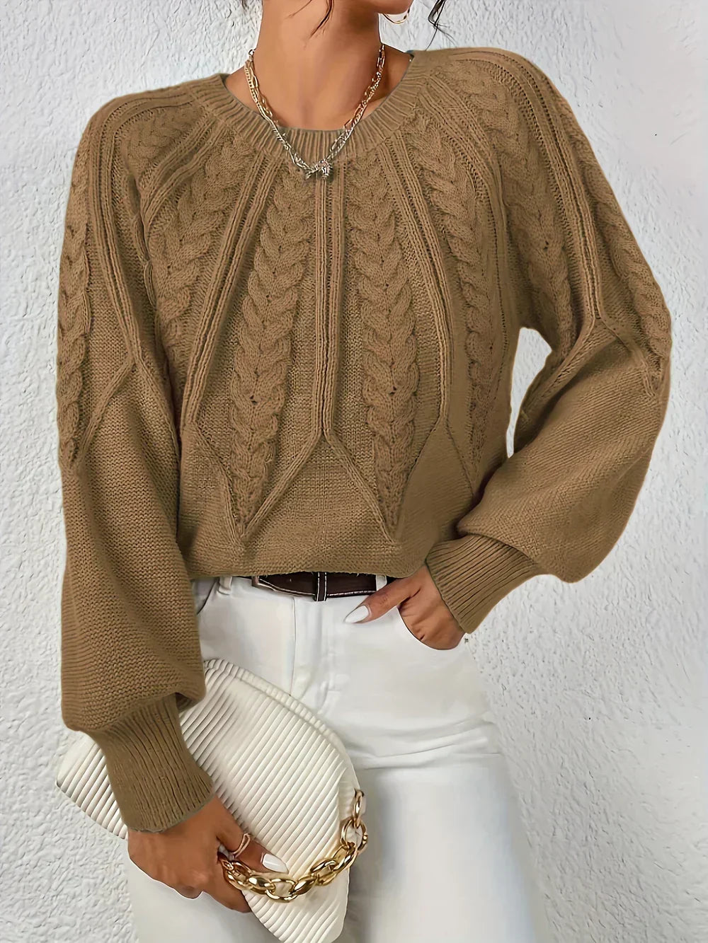 Winifred – Elegant Cable-Knit Jumper