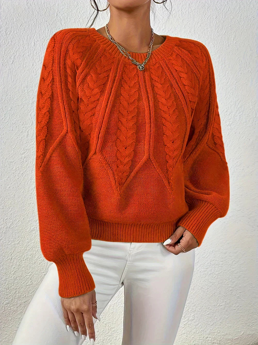 Winifred – Elegant Cable-Knit Jumper