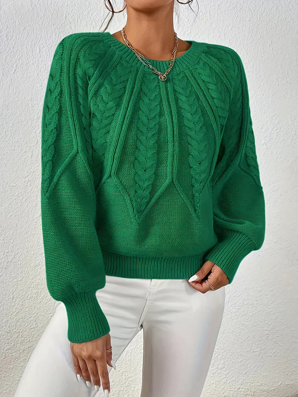 Winifred – Elegant Cable-Knit Jumper
