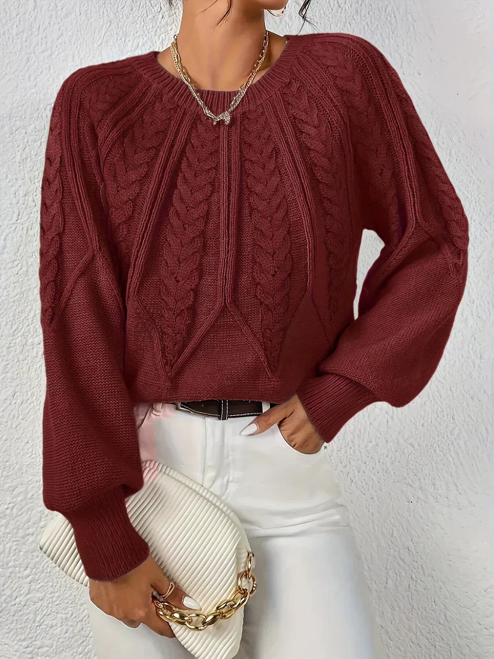 Winifred – Elegant Cable-Knit Jumper