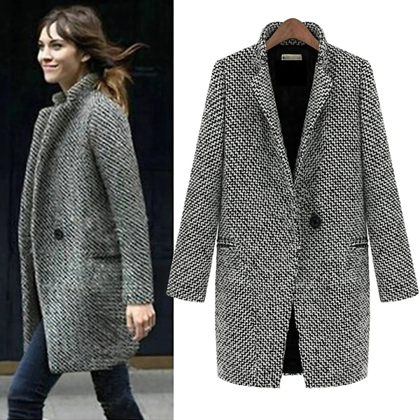 Laurette – Long Checked Coat