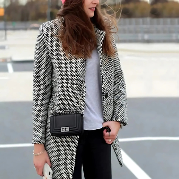 Laurette – Long Checked Coat