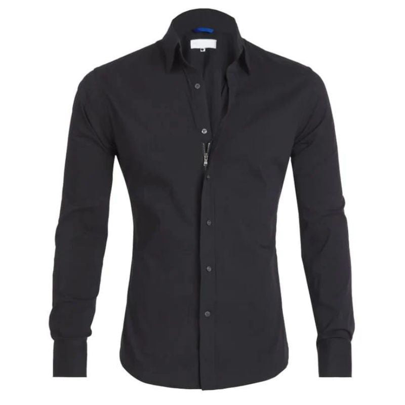 Jacob | Wrinkle-Free Zip-Up Shirt