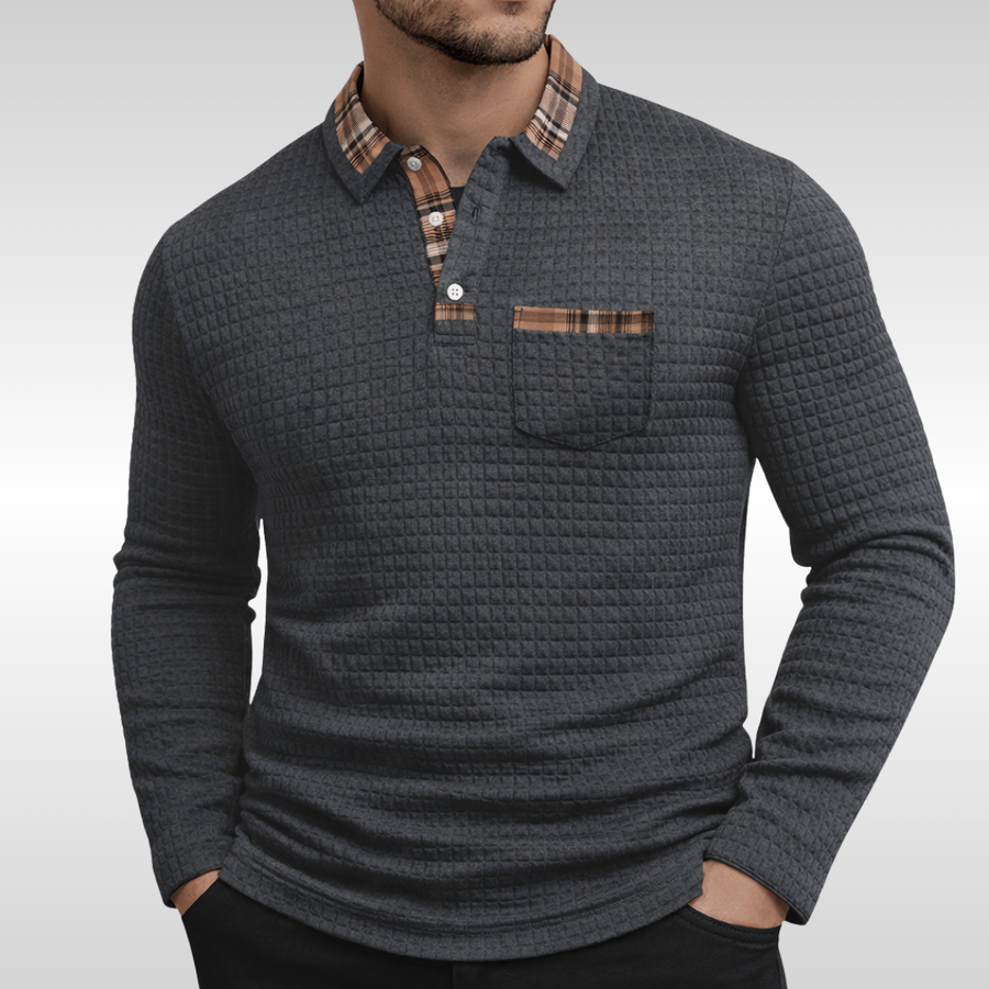 Robert – Comfort Waffle Polo Shirt