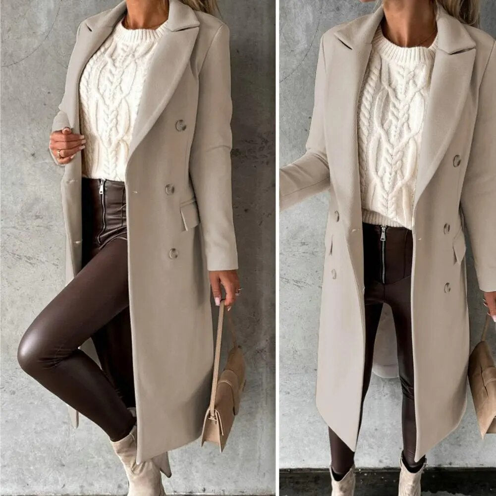 Ana – Long Double-Breasted Coat