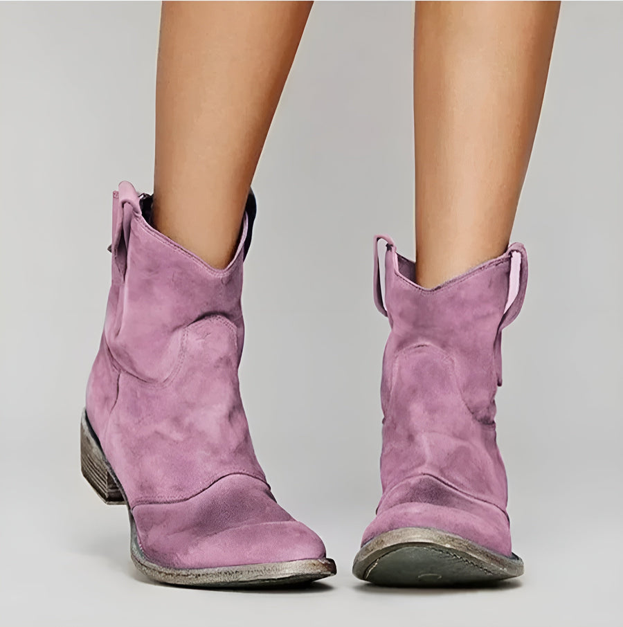 Mireille – Bohemian Suede Ankle Boots