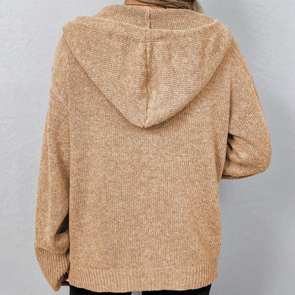 Mabel – Hooded Button Cardigan