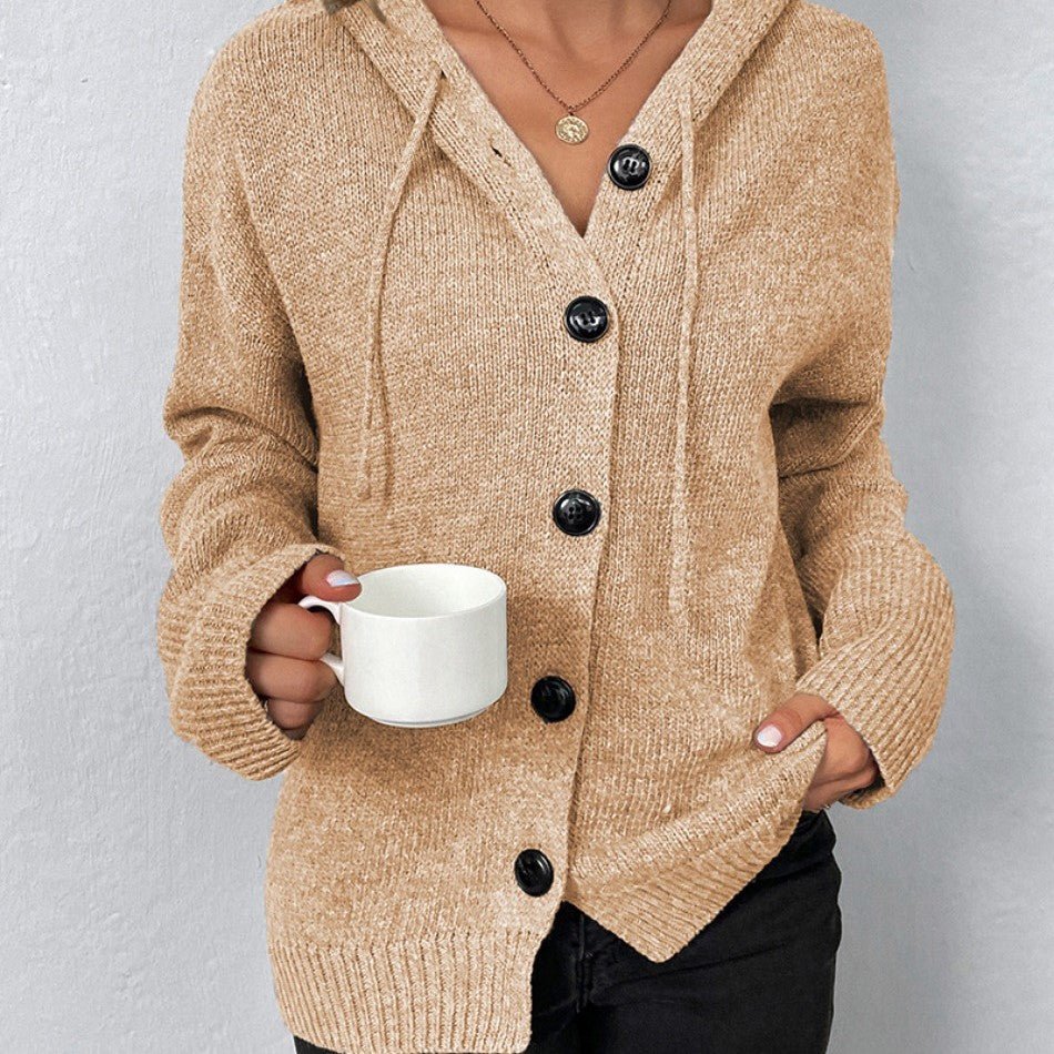Mabel – Hooded Button Cardigan
