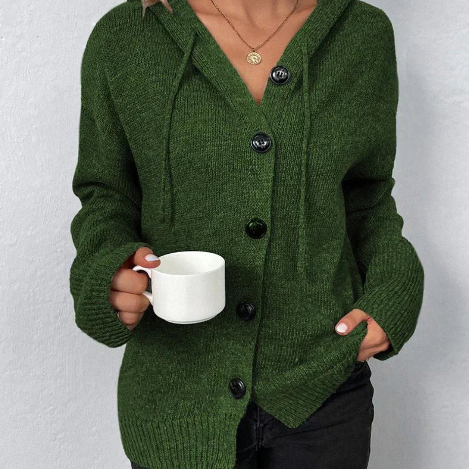 Mabel – Hooded Button Cardigan