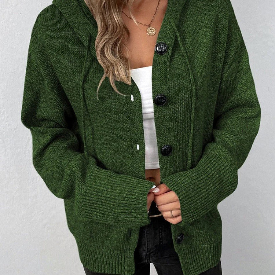 Mabel – Hooded Button Cardigan