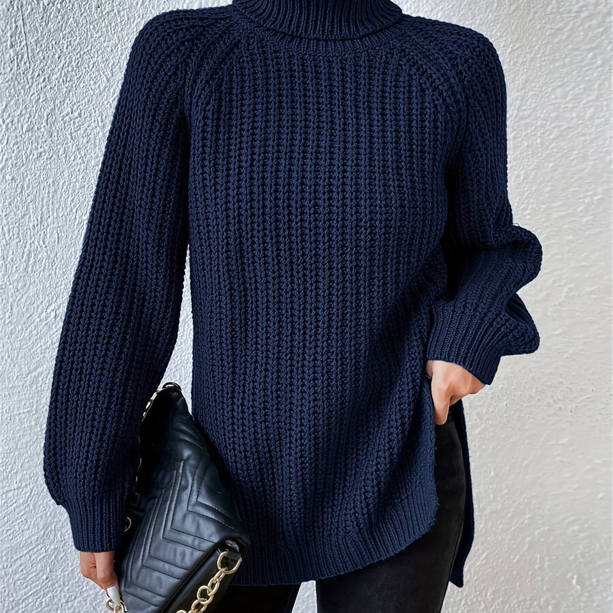 Jasmine – Elegant High Neck Jumper