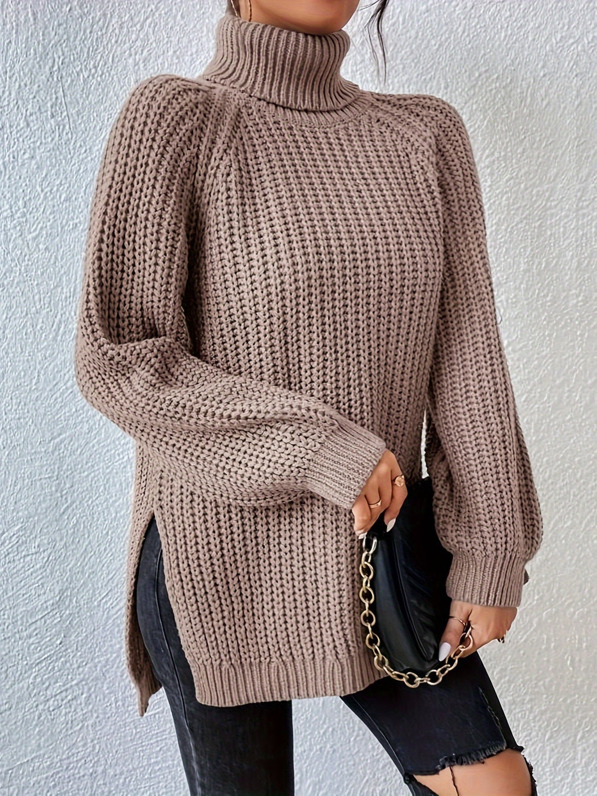 Jasmine – Elegant High Neck Jumper