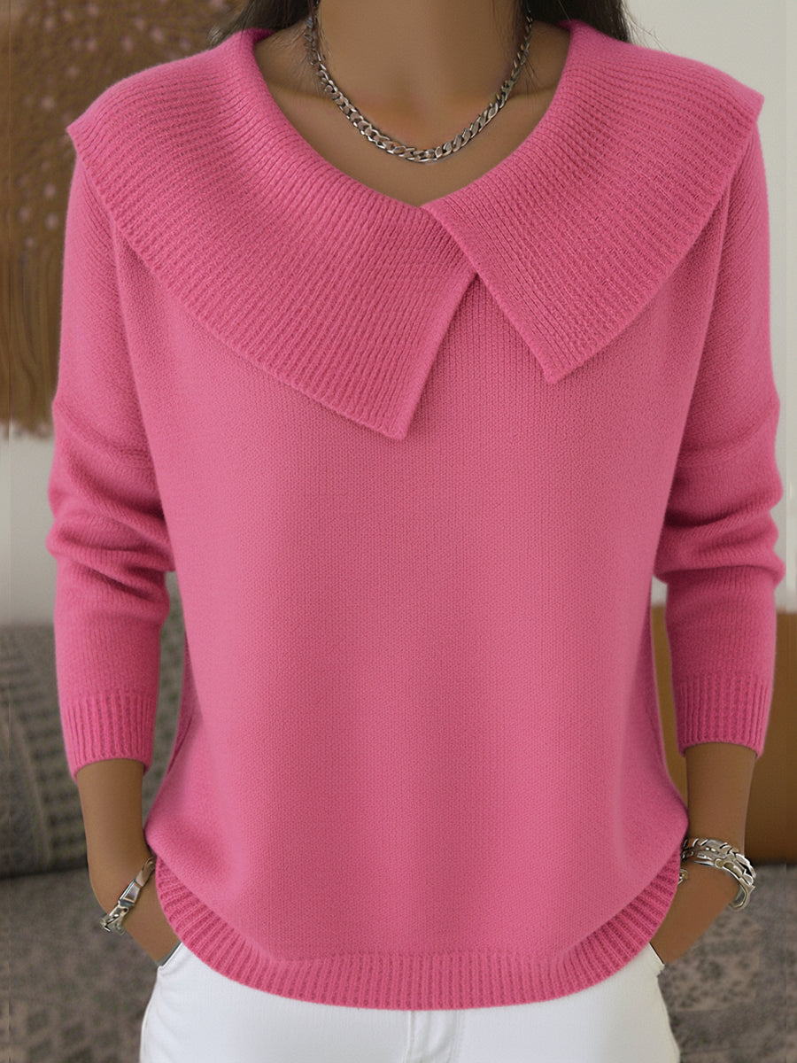 Lucia – Refined Jumper with Soft Collar