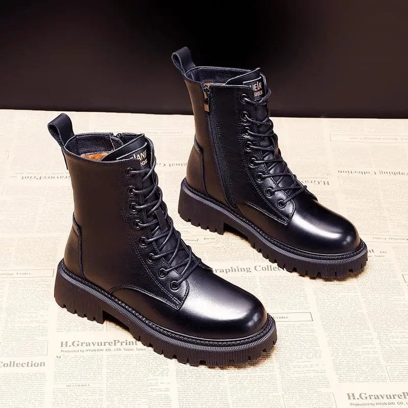 Léonie – Elegant Black Leather Boots