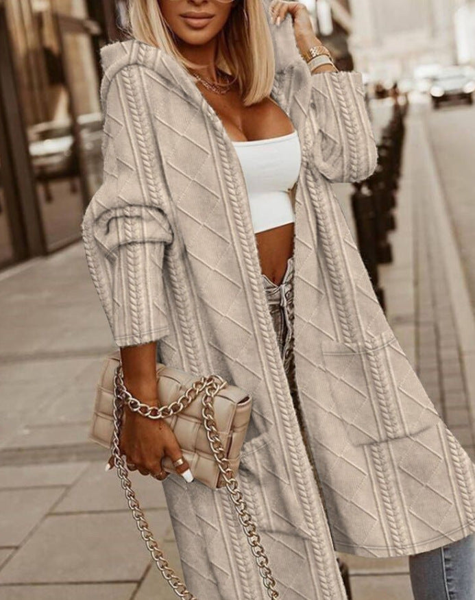 Rosie – Long Hooded Cardigan