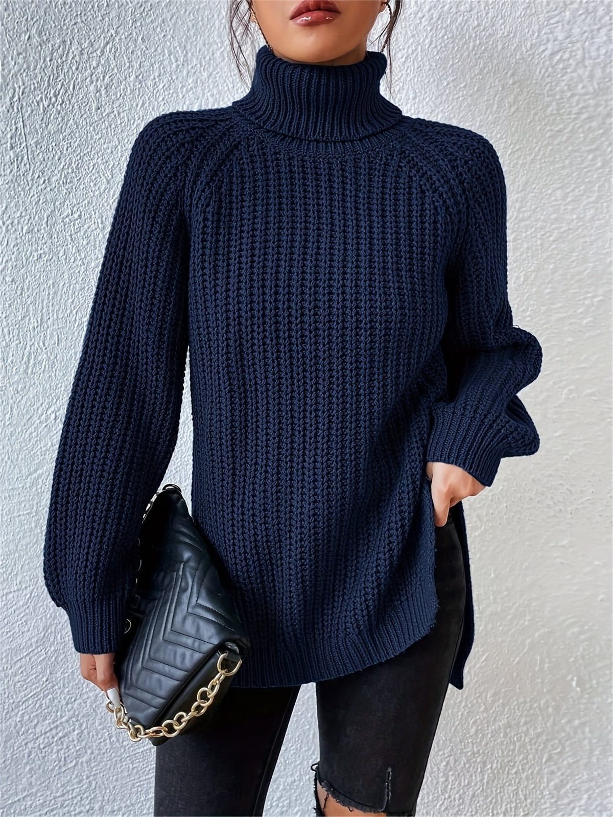 Jasmine – Elegant High Neck Jumper