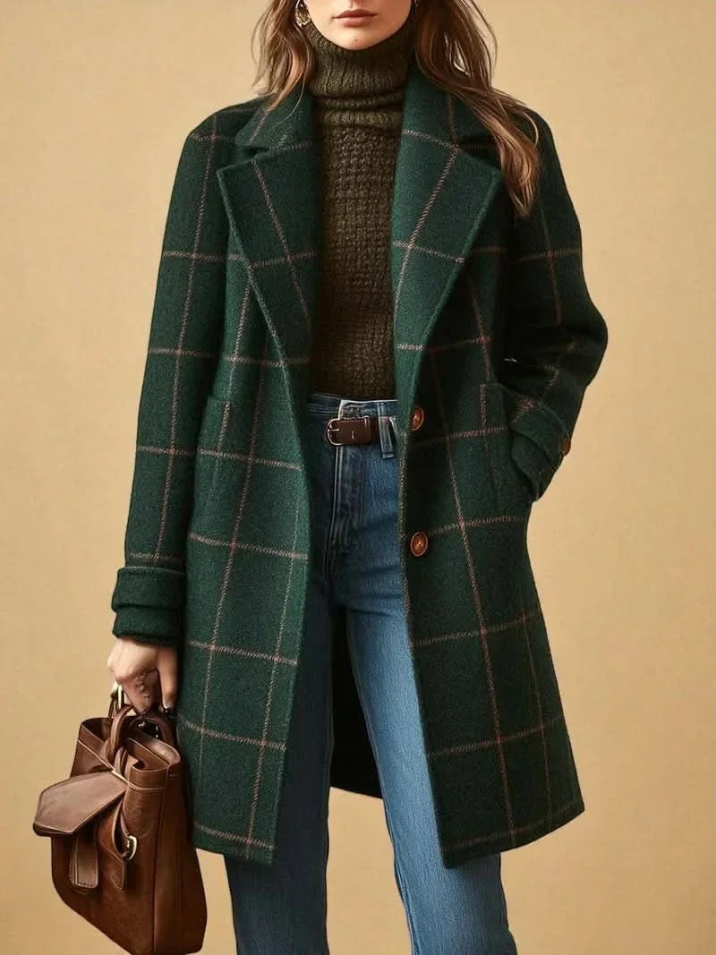 Charlynn – Timeless Checkered Coat