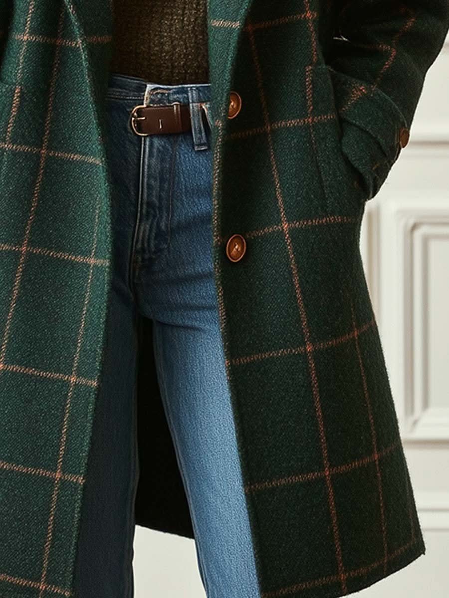 Charlynn – Timeless Checkered Coat