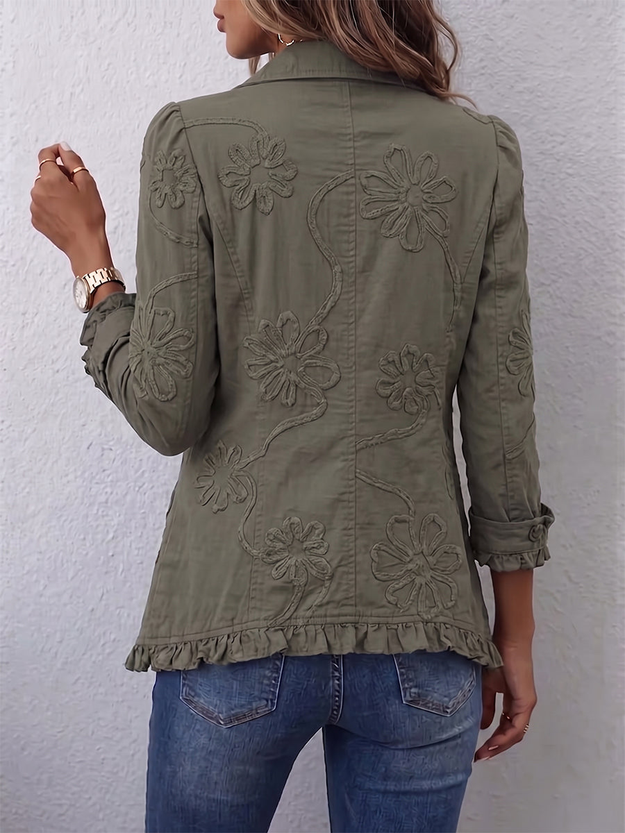 Melissa – Elegant Ruffled Jacket