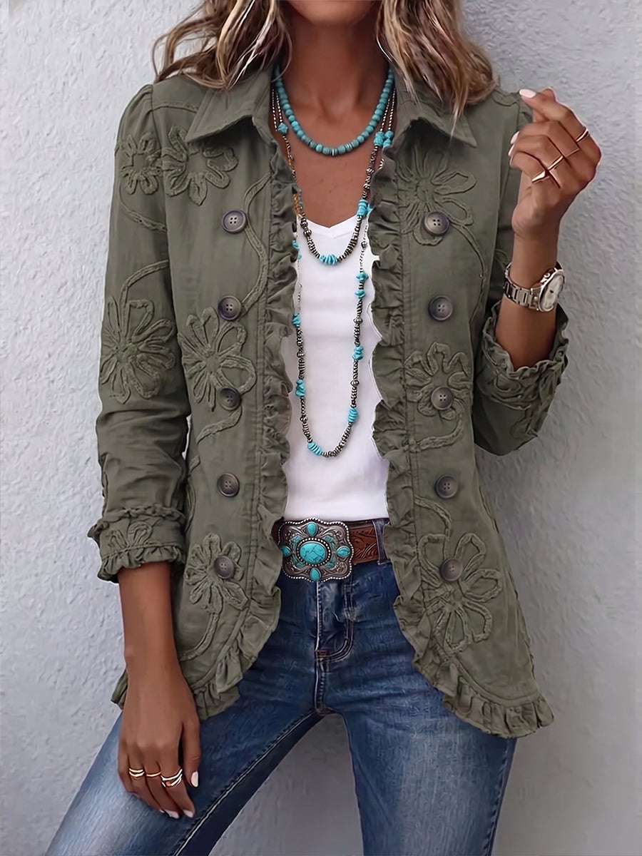 Melissa – Elegant Ruffled Jacket